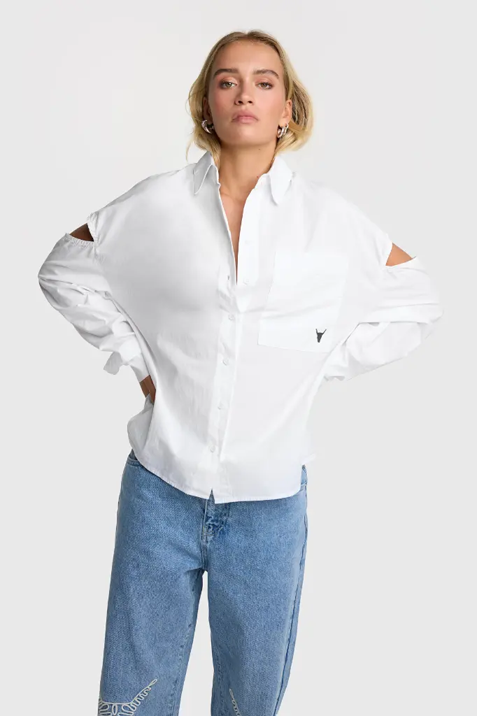 Chemise blanche découpée Alix