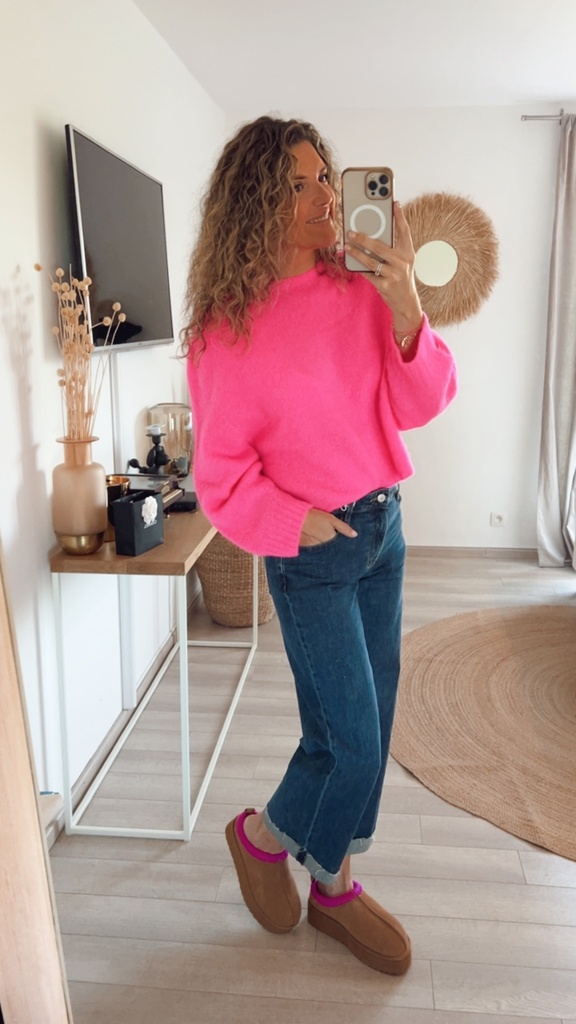 Pull Irène rose 