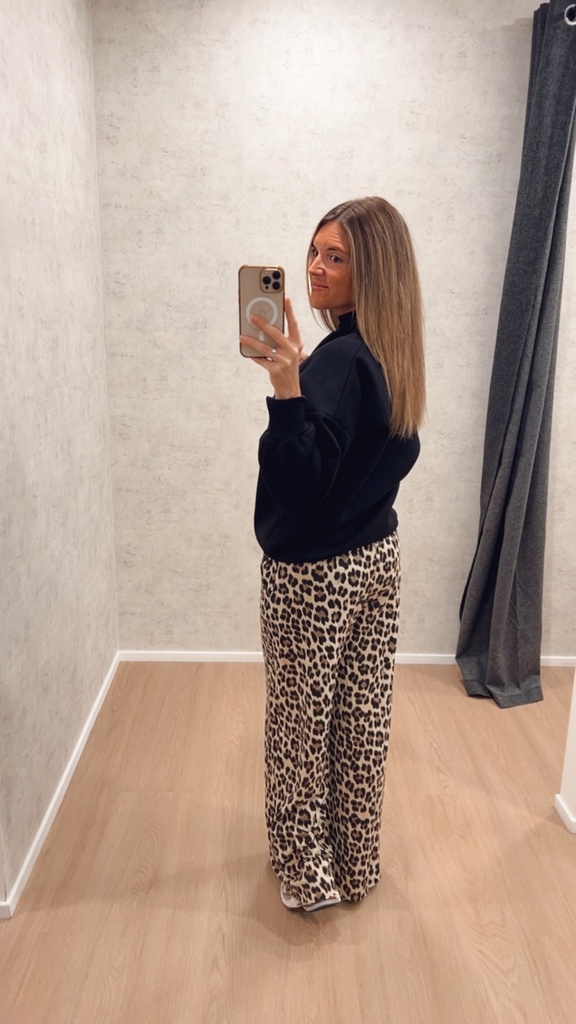 Pant large léopard