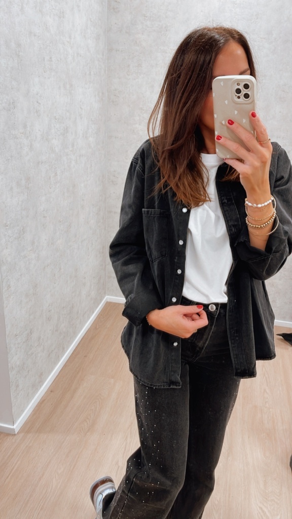 Veste en jeans grise