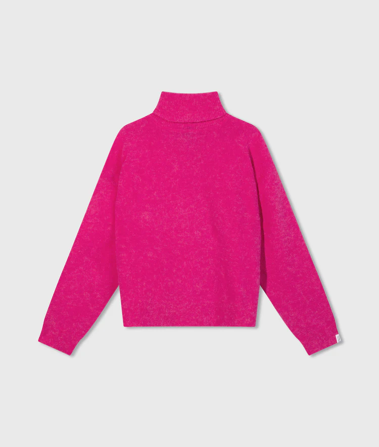 Pull col roulé tricot doux
