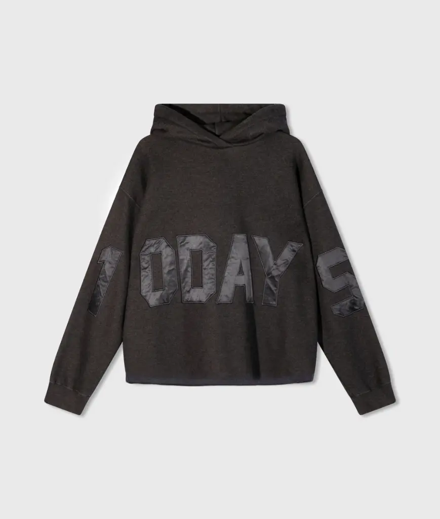 Sweat capuche gris 10 Days 