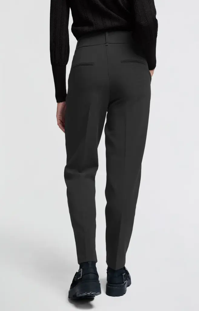 Pantalon droit taille haute noir
