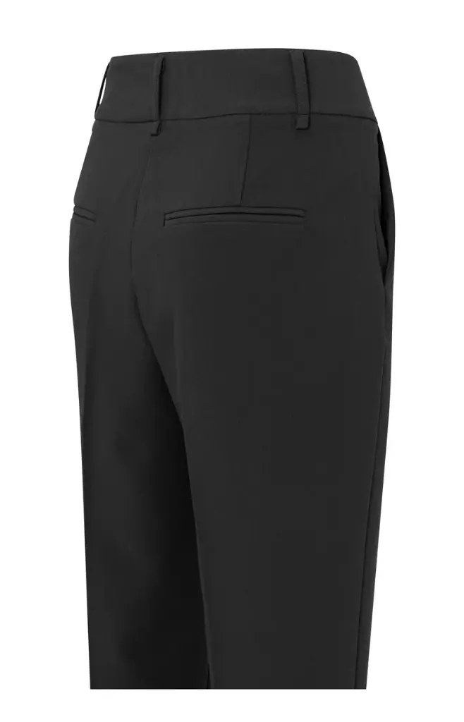 Pantalon droit taille haute noir
