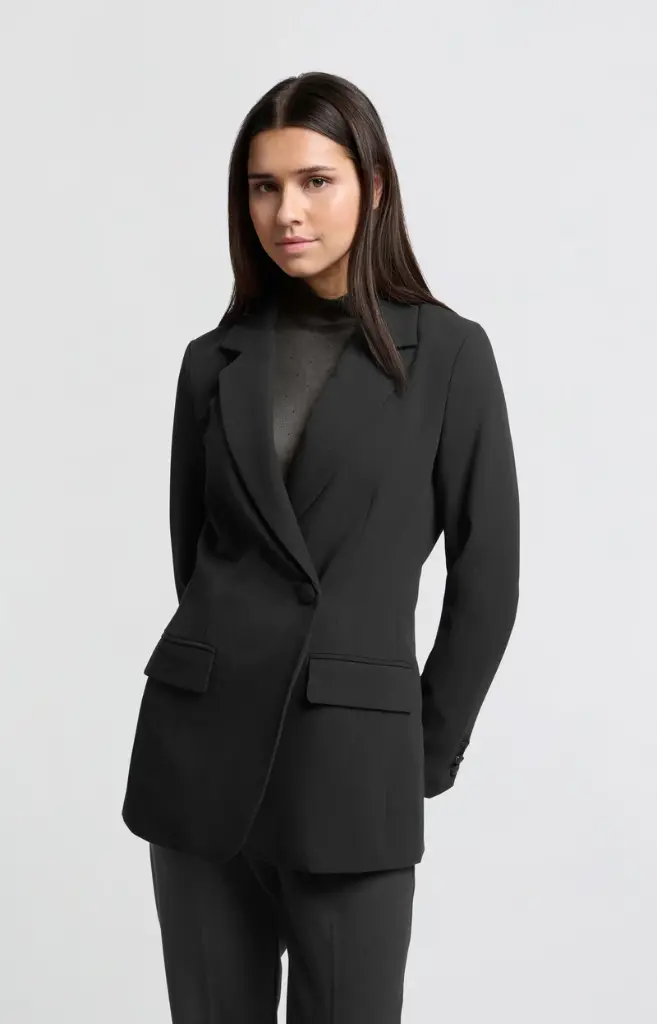 Blazer ajusté avec fermeture asymétrique