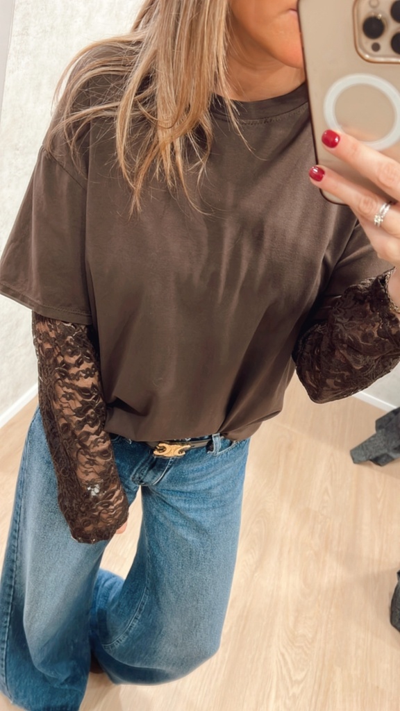 T-shirt LOPI chocolat