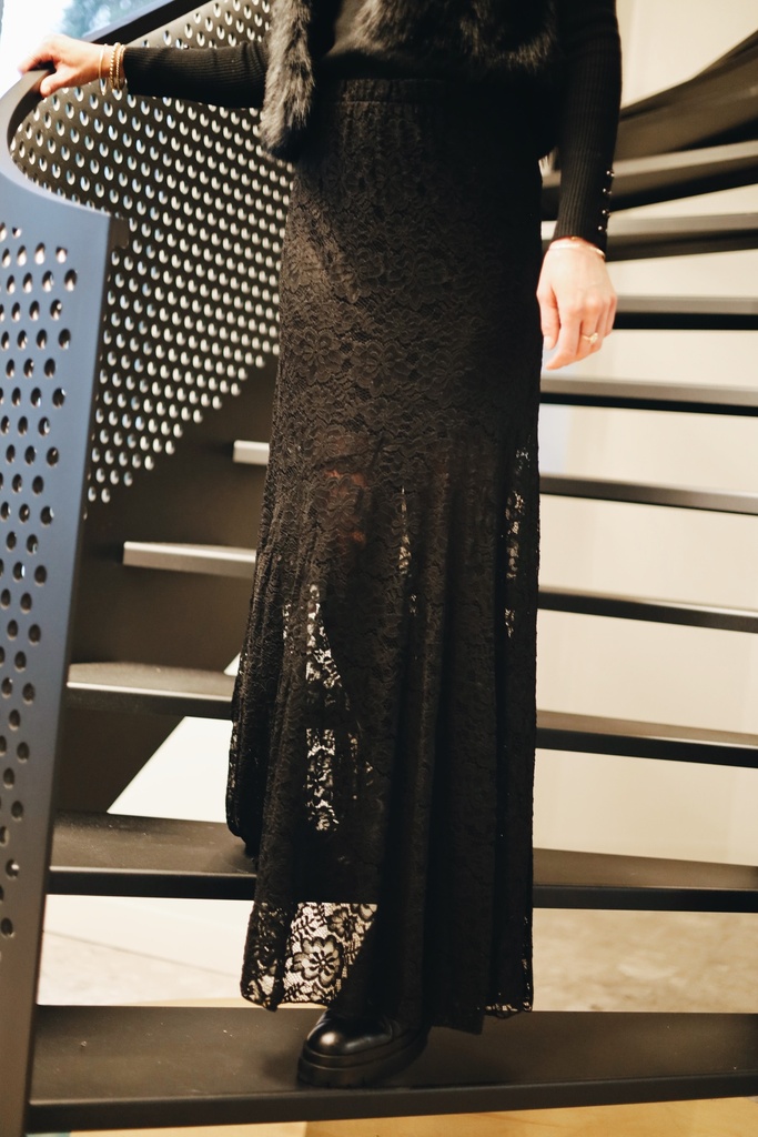 Jupe noir dentelle Mary 