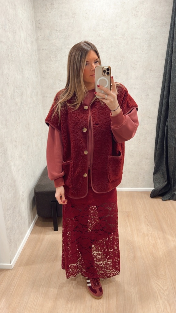 Gilet POP bordeau