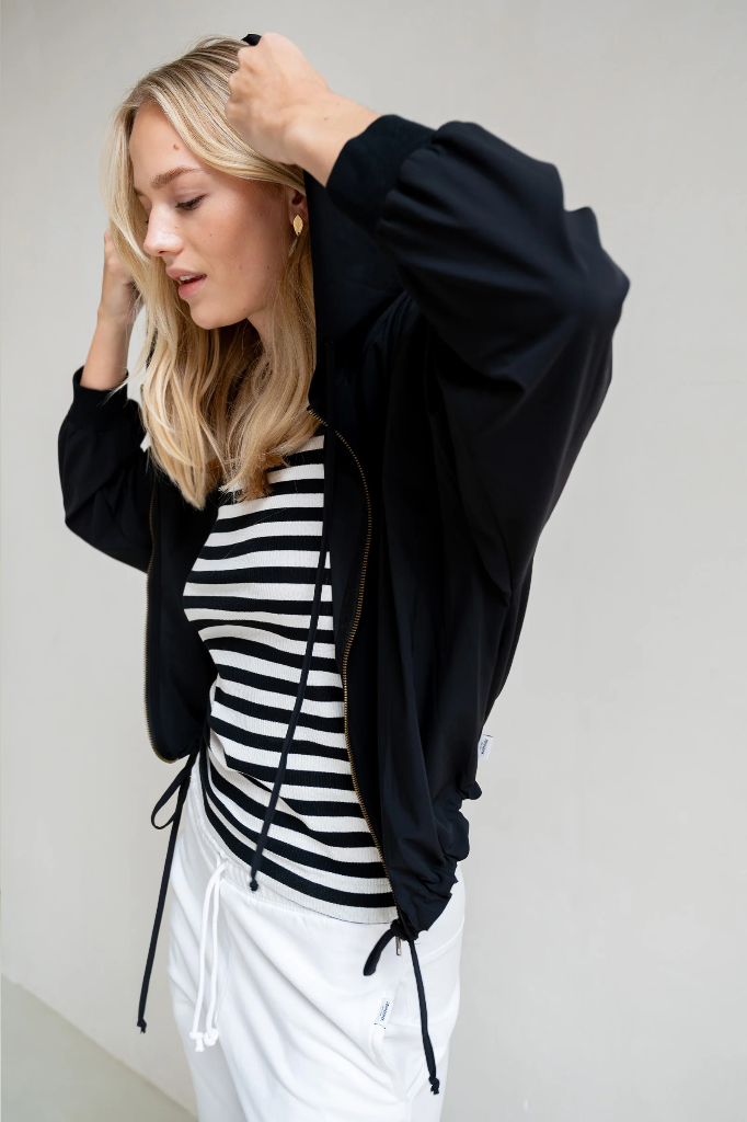 Gilet à capuche noir Penn&Ink