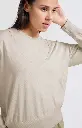 Pull avec col rond plongeant et débardeur beige YAYA