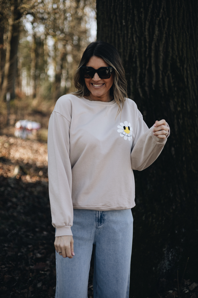 Sweat FLOWER beige