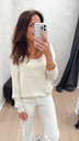 Pull côtelé avec top beige Yaya