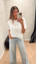 T-shirt femme Fizvalley blanc Américan Vintage 