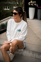 Sweat CATCH WAVES blanc