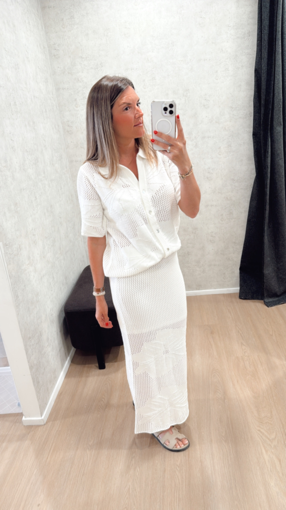 Jupe crochet blanc Léveté room