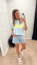 T-shirt Beach bleu ciel