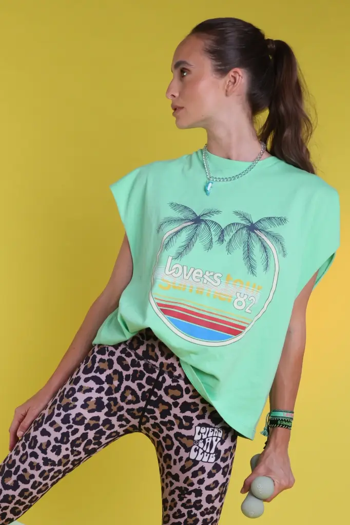Débardeur oversize green Lovers Bay Club