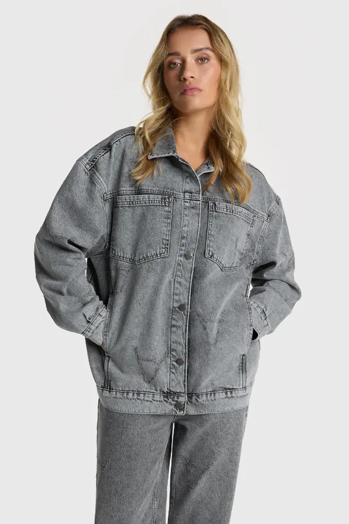 Damaged bull jacket Alix 