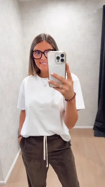 T-shirt blanc Col rond Américan Vintage