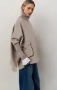 Poncho en laine beige Yaya