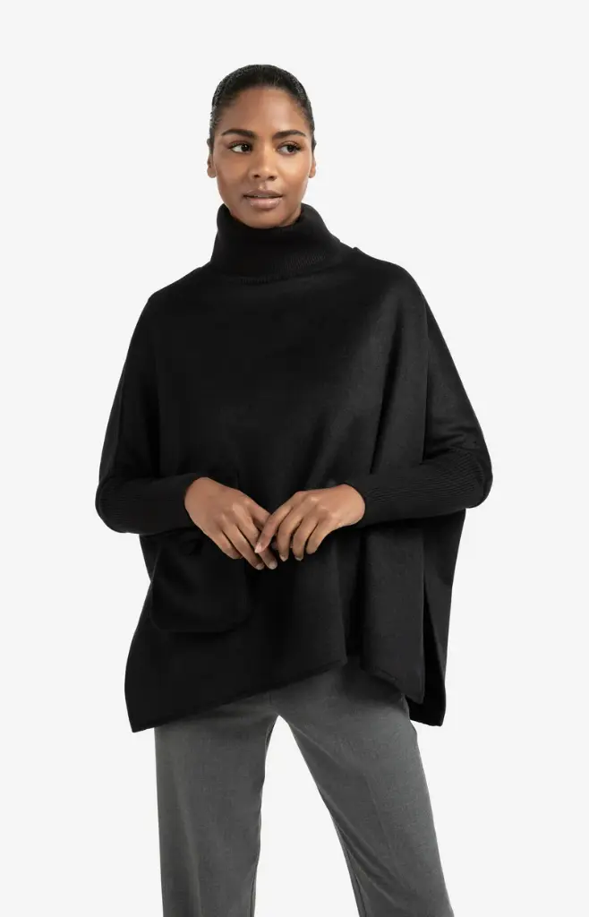 Poncho noir Yaya