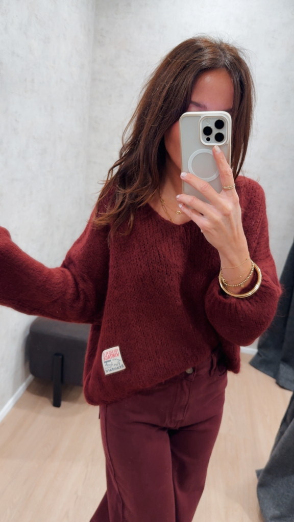 Pull bordeaux