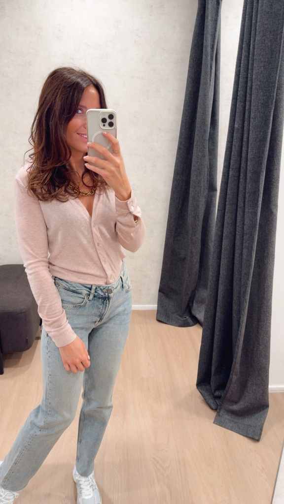 Chemise en jersey rose clair Yaya