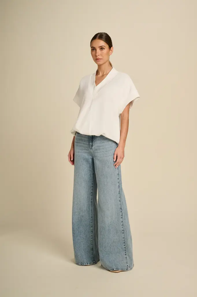 Sweat  Manche Courte Whisper blanc March23