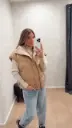 Doudoune S/M oversize camel Yaya