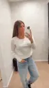 T-shirt côtelé beige Yaya