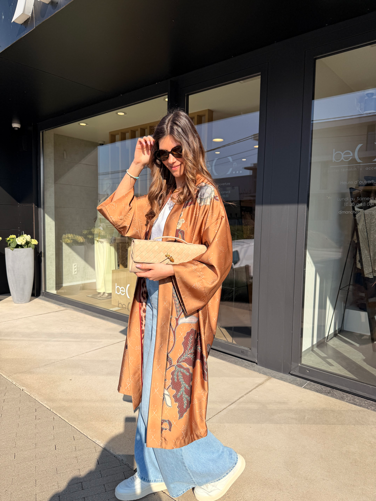 Kimono imprimé camel Dixie 