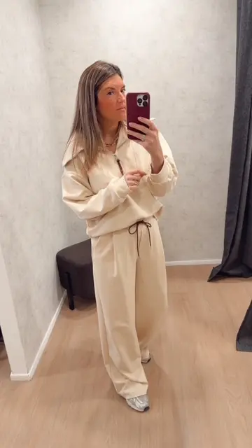Sweat tirette beige Dixie (S)