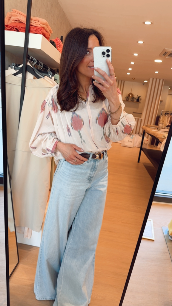 becky ikat blouse By Bar