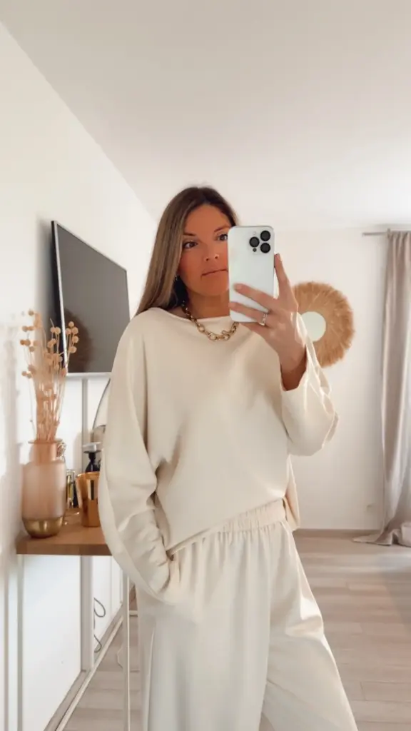 Pull écru oversize