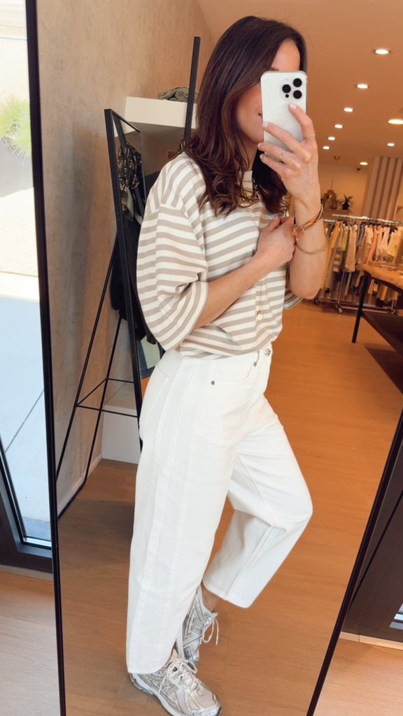 Tania balloon jeans BSB blanc