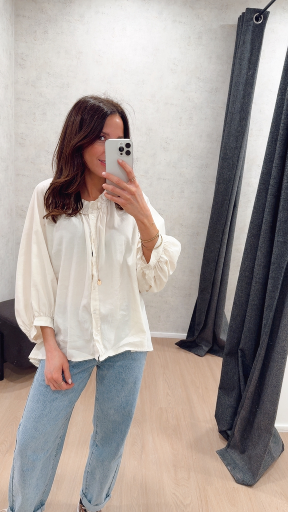 Chemise large écru