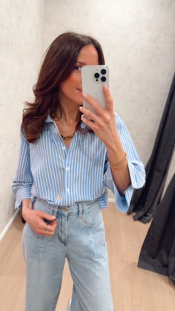 Chemise bleu rayure 