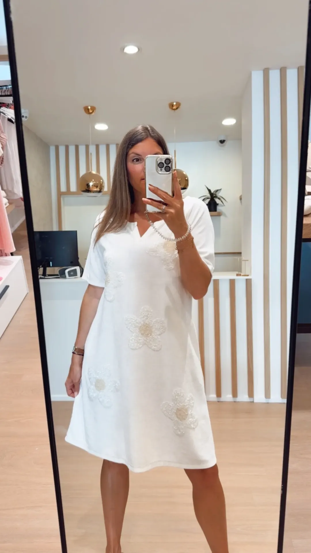 Robe éponge écru Grace 