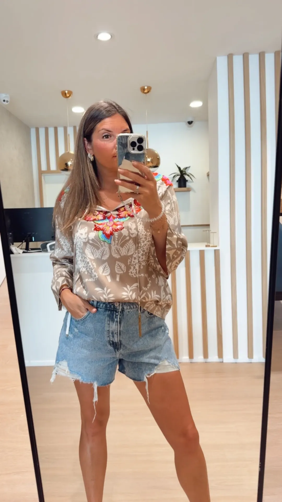 Blouse beige Jungle Grace