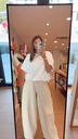 Pantalon large jaune