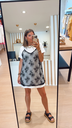 Robe t-shirt dentelle noir