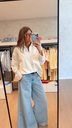 Chemise en jeans écru 