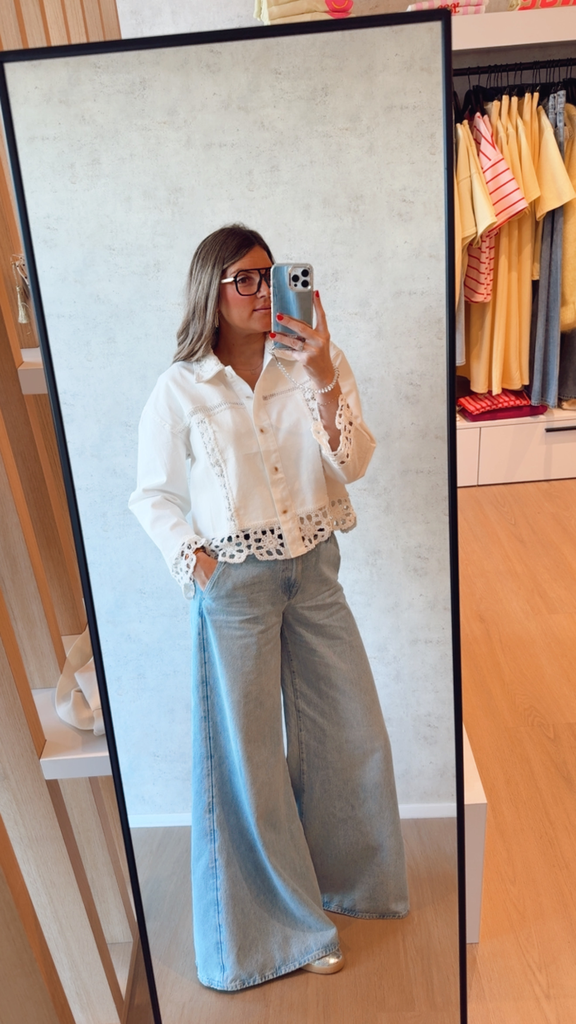 Veste jeans écru 