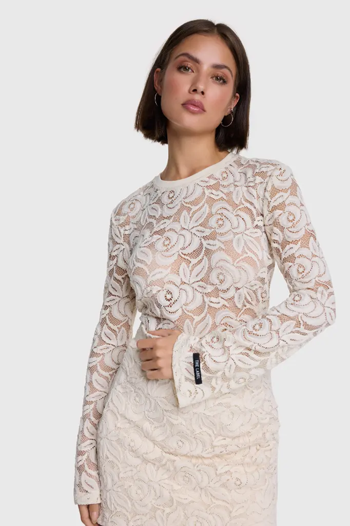Haut dentelle écru Alix