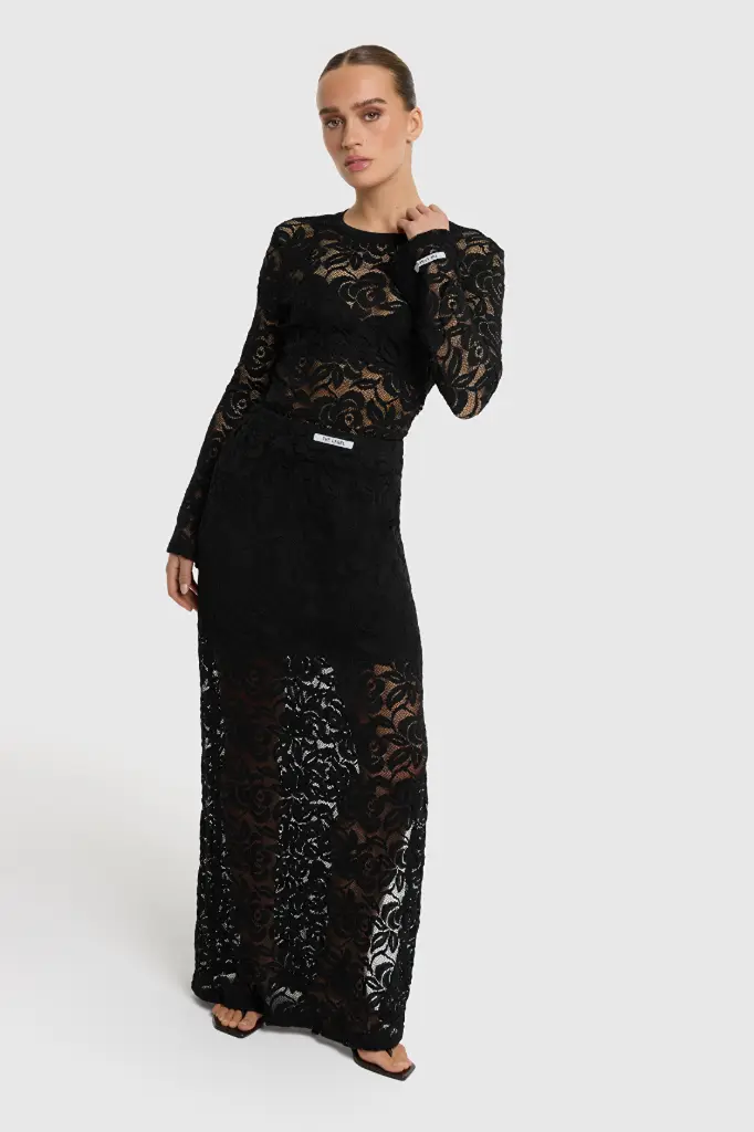 Jupe dentelle noir ALIX