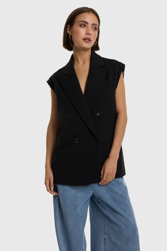 Blazer s/manche noir ALIX 