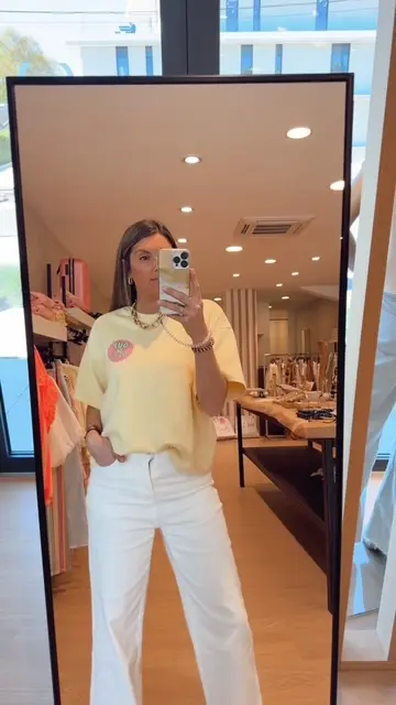 T-shirt OUT OFFICE jaune