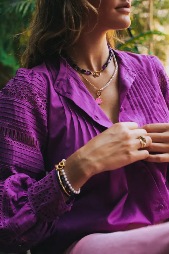 Collier en or et silex Bonnie Studios