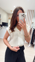 Gilet tirette beige Yaya 