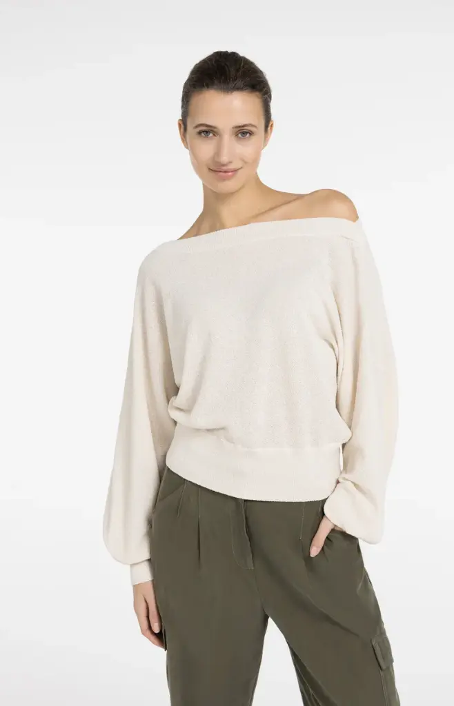 Pull encolure bateau beige YAYA
